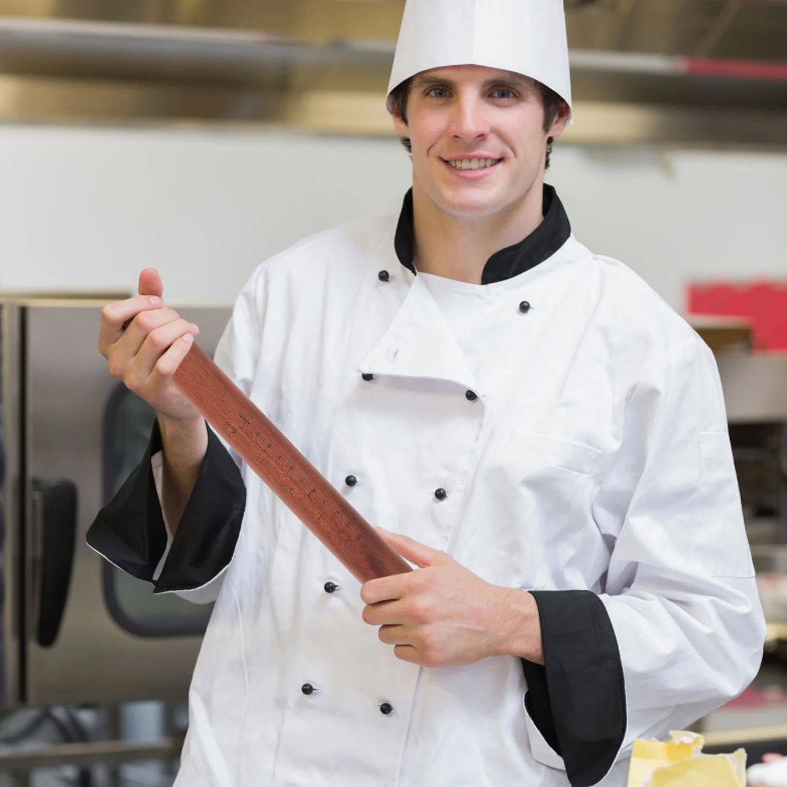 

1Pcs Wooden Dough Rolling Pin Non Stick Surface Sturdy Handles Pastry Pizza Noodle Baking Tool Rolling Sticks Dough Roller Pin