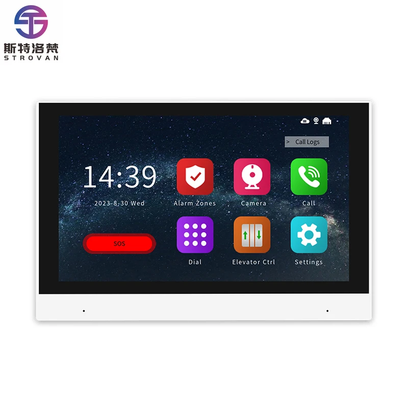 7 Inch Touch Screen Wireless Wifi SIP Video Indoor Unit  Apartment Home  Video Intercom Indoor