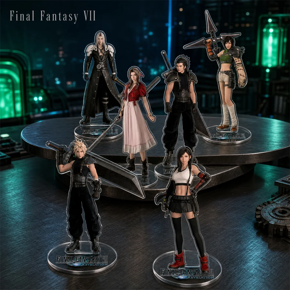 Game Final Fantasy VII 15cm Acrylic Stand/Keychain Cloud/ Barret Tabletop Decorations Accessories Decor Gifts Exquisite Products