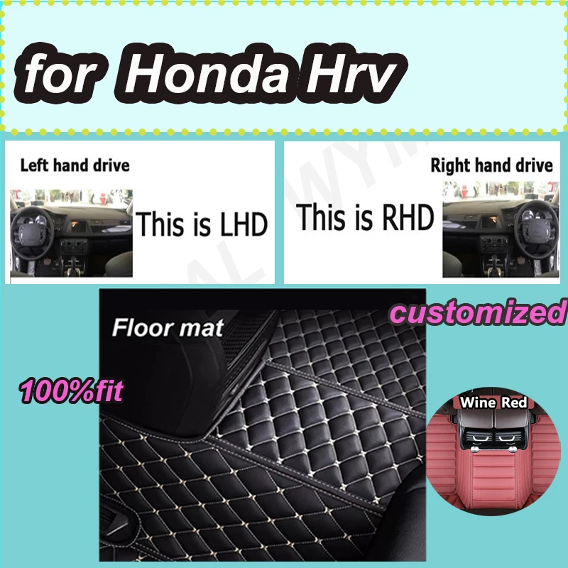 

Роскошные автомобильные коврики на заказ для Honda Hrv 2014 2015 2016 2017