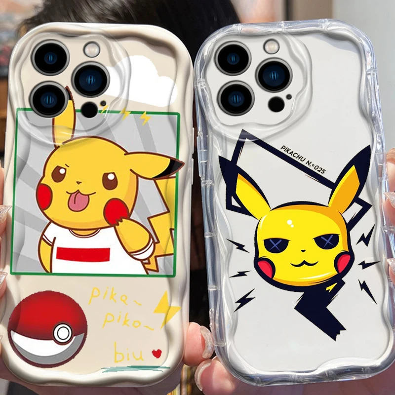 

Cute P-Pokemones S-Squirtles For Apple iPhone 15 14 13 12 11 XS XR X Pro Max Plus Wave Oil TPU Phone Case
