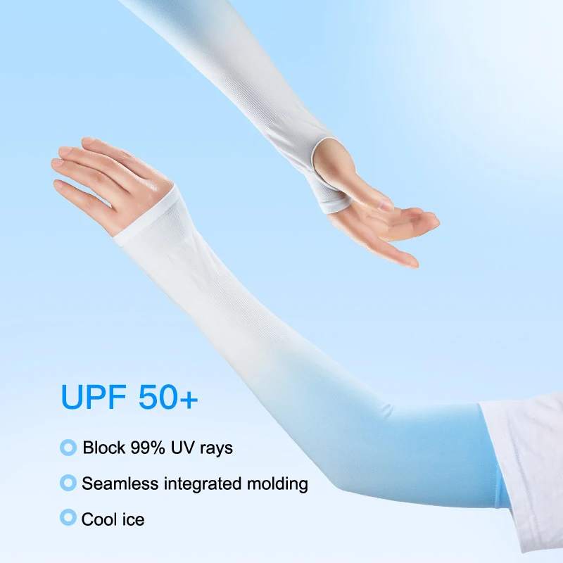 

One Pair of UV Protection Gradient Sunscreen Arm Sleeves for Outdoor Cycling