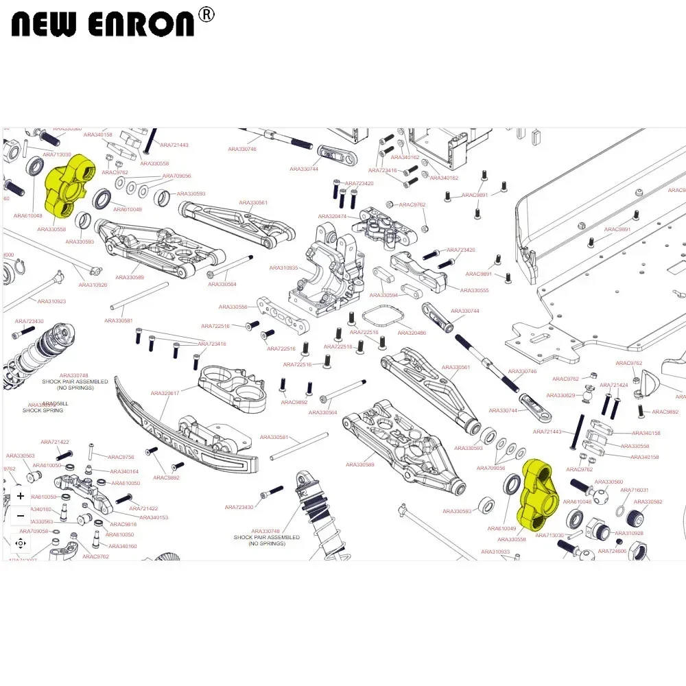 Aluminum 6061 Front Knuckle Arms ARA330558 ARA340158 FOR RC Car 1/5 KRATON 4WD EXTREME ARA5208 ARA110002 OUTCAST 8S BLX ARA5210