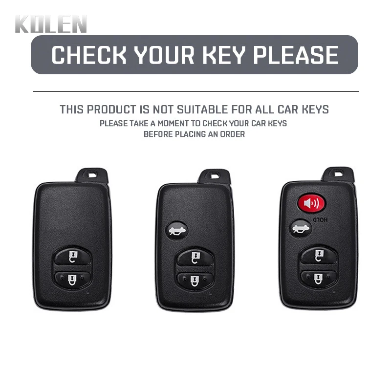 ABS Carbon Fiber Style Car Key Case Cover For Toyota Aqua RAV4 Land Cruiser Camry Prado Corolla Prius Protected Fob Accessories