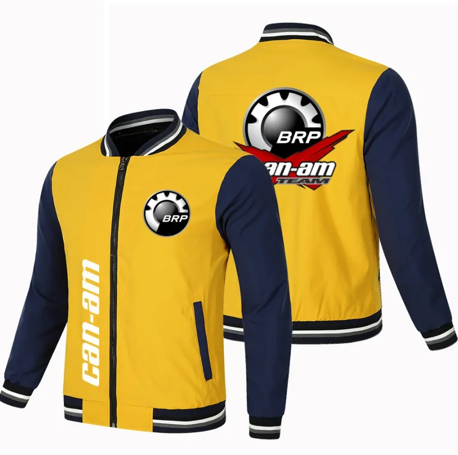 Chaqueta de béisbol de algodón con forro polar, sudadera ajustada con logotipo de coche CAN-AM, moda Hip Hop, primavera y otoño, novedad de 2023