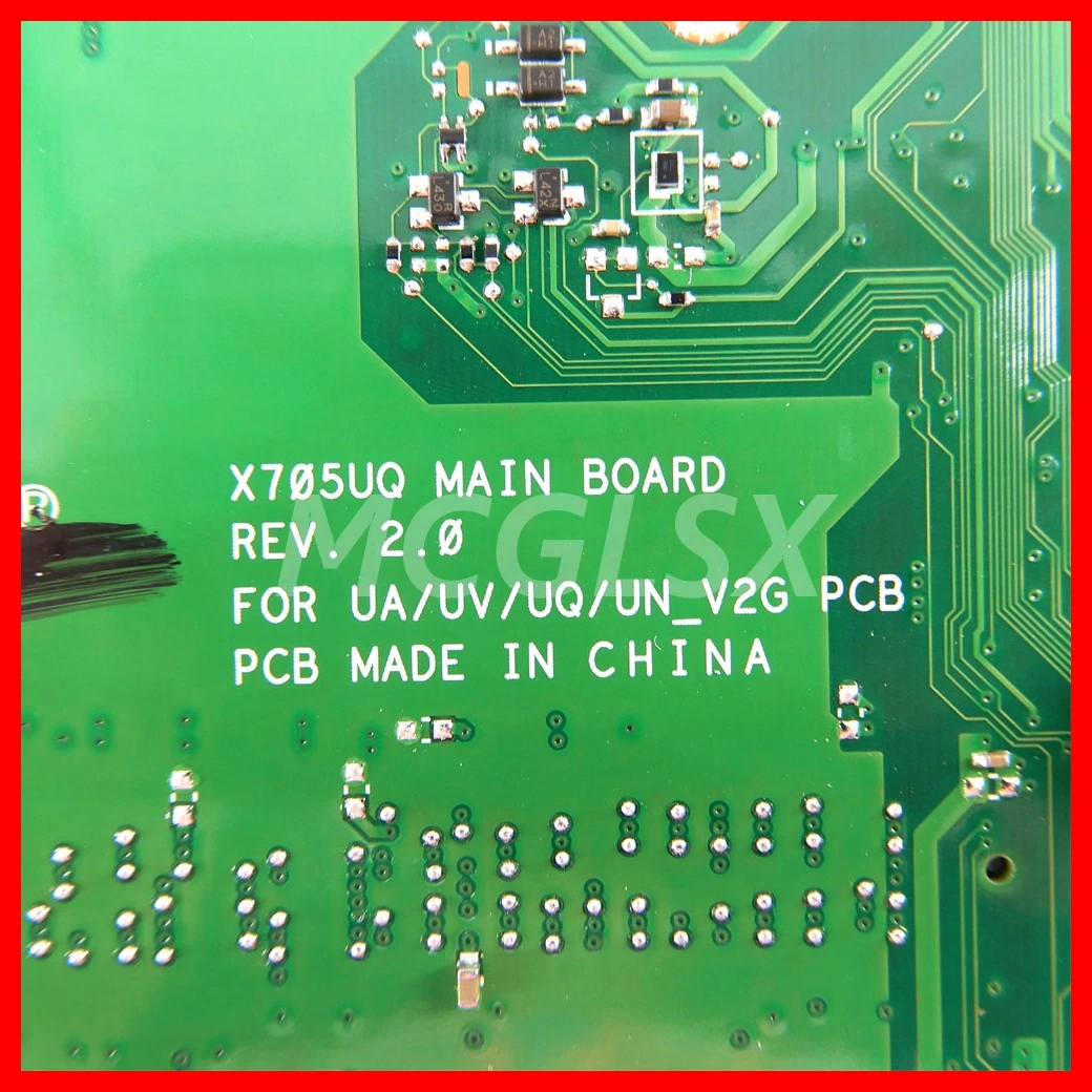 X705UQ i3 i5 i7-8th Gen CPU V2G GPU Laptop Motherboard For Asus X705UA X705UNR X705UBR X705UN X705UV X705UQR X705UQ Mainboard