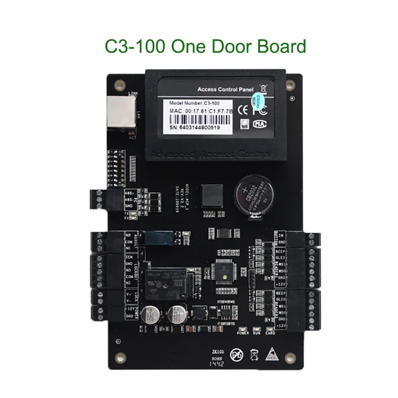 C3-100 C3-200 C3-400 IP-based Door Access Control Board Wiegand Access Control Panel ZK Door Access Control System