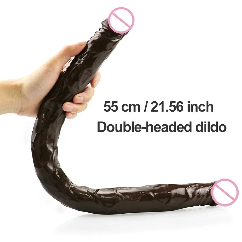 Super Long Double head Dildo Jelly Realistic Dildo Double Ended Dildo Flexible Big Penis for Lesbian Women Masturbator Sex Toys