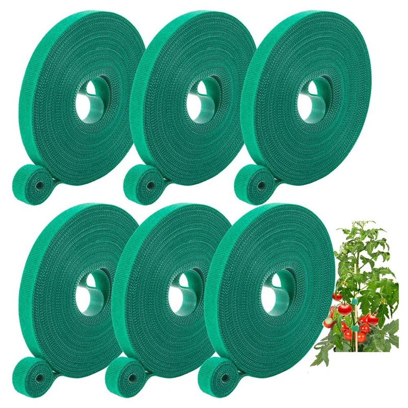 Plant Tape, 6 Roll 196Ft Garden Tape, Twist Ties For Plants 1/2Inch, Plant Supports,Garden Ties For Climbing Plants