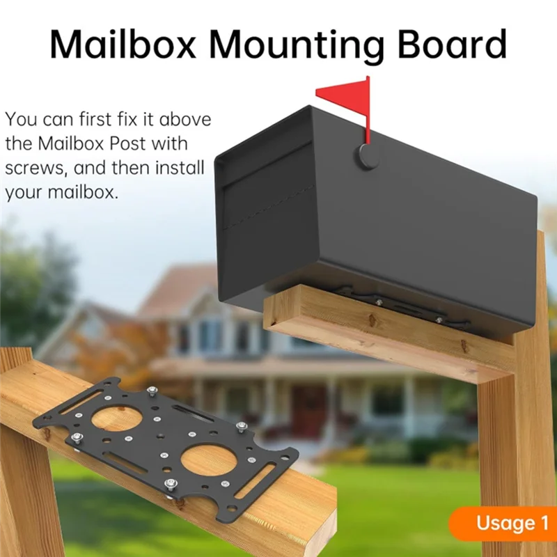 B84B-Mailbox Mounting Bracket Plate For Post Mount Mailboxes For Mounting Mailboxes Securely Onto Posts Or Walls Mailbox Hardwar