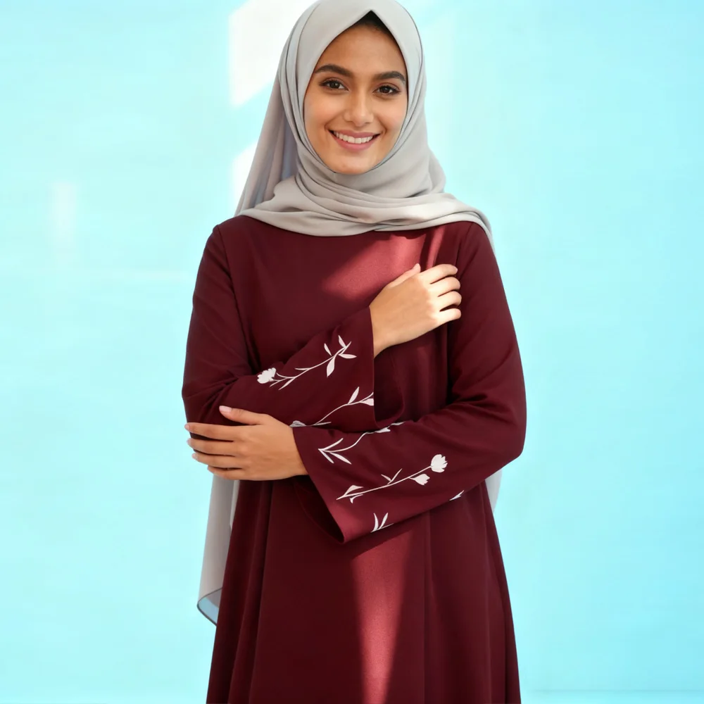 

Elegant Middle East Robe Embroidered Dress Abaya Women Muslim Dresses Dubai Abbayas Turkey Kaftan Ramadan Islam Clothing Vestido