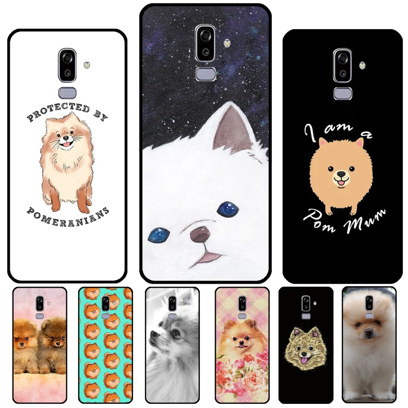 Cartoon Pomeranian Dog Case For Samsung Galaxy A5 A3 2017 J7 J5 J1 J3 2016 A6 A8 J6 J4 Plus J8 A7 A9 2018 Cover