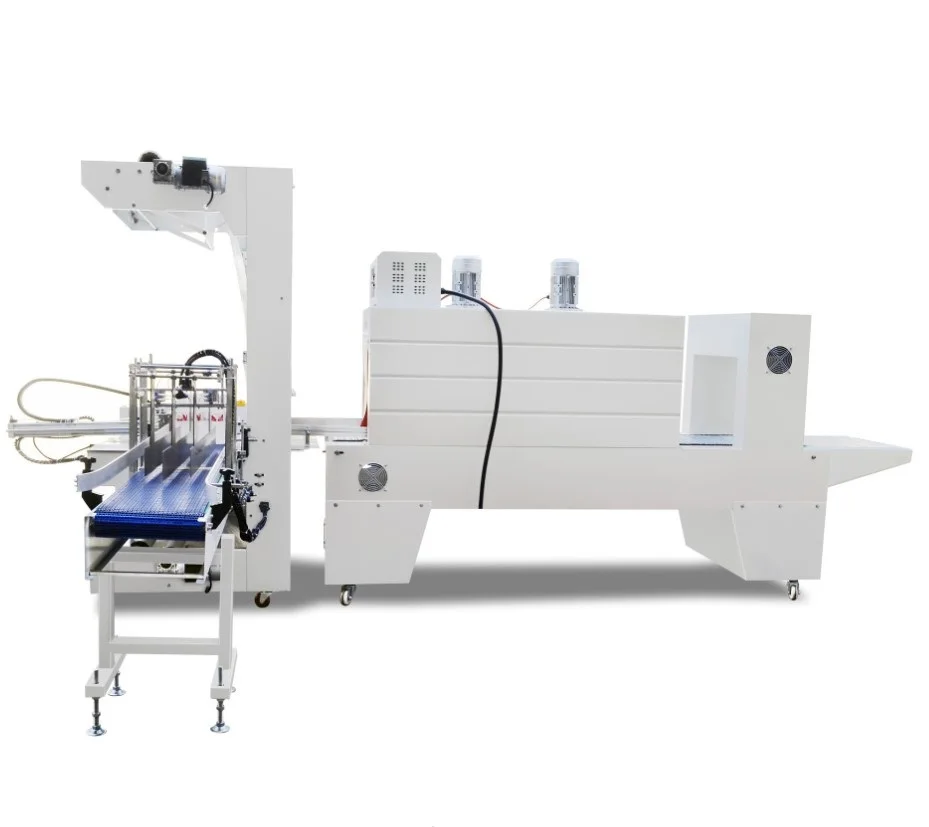 Full Automatic PE Film Sleeve Shrink Wrapping Packaging  Machine For Bottles Cartons Box