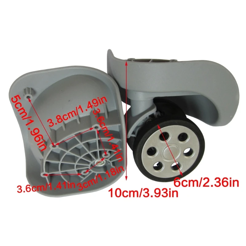 E74B 1 pair A191 DIY Suitcase Luggage Replacement Casters Swiveling Repair Accessories Rolling Wheels for Travel Easy Install