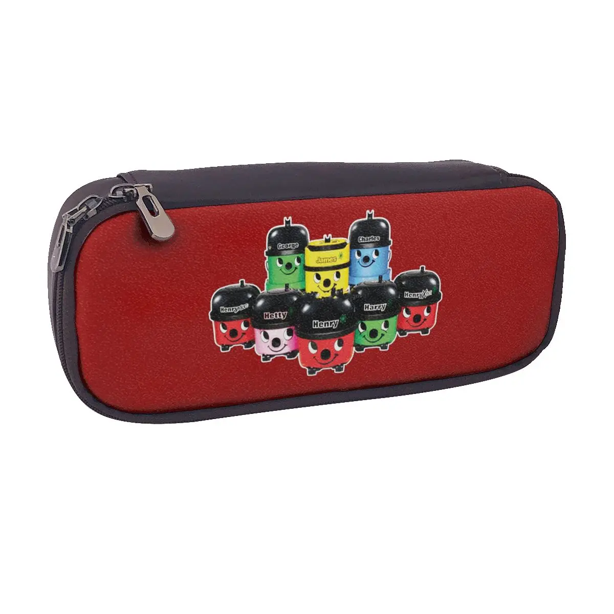 

Henry Hoover And Friends Leather Pencil Case for Students Gifts Pen Box Pencil Bag Stationery Supplies Pen Holder Bag
