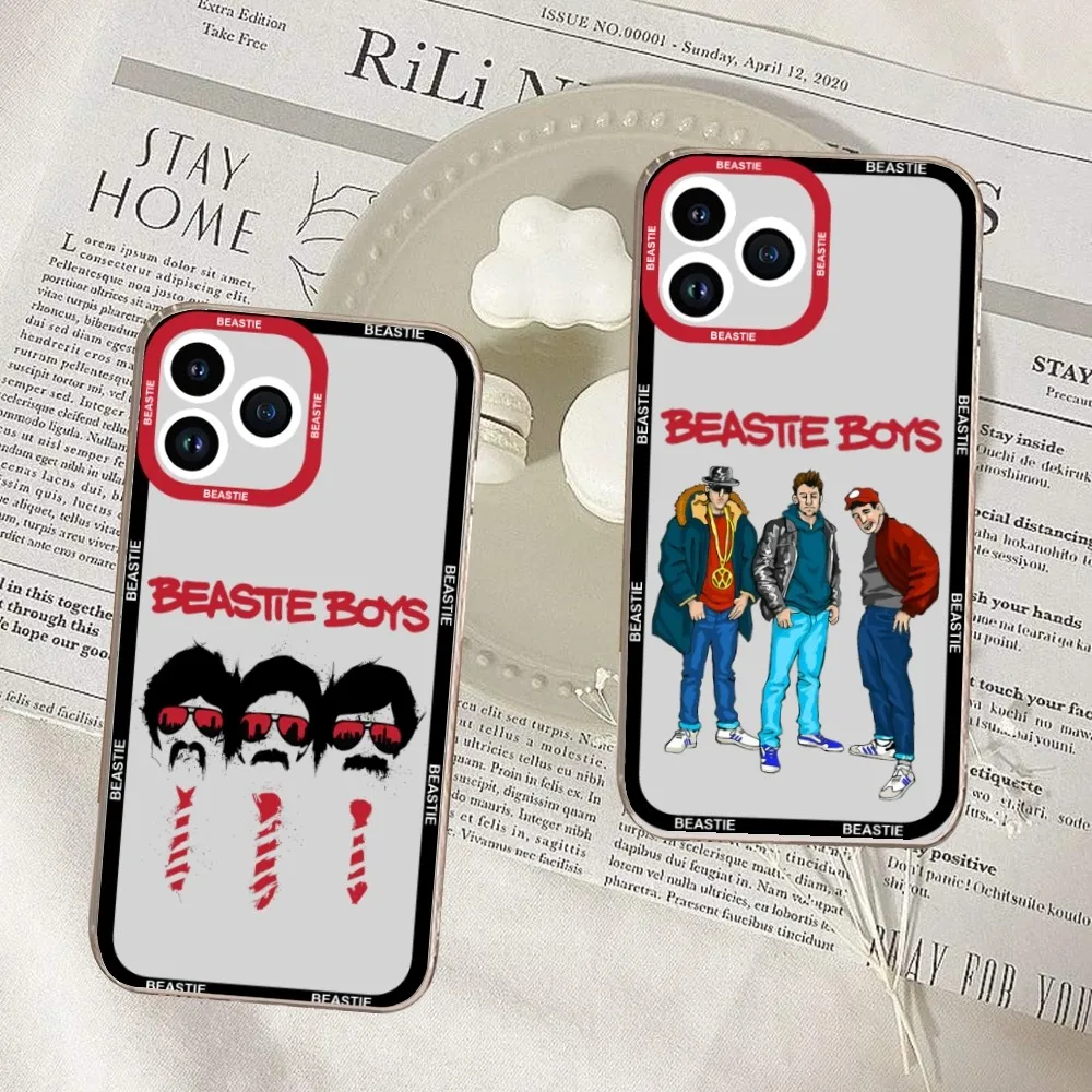 Beastie Boys Pop Hip Hop Band Phone Case For iPhone 11 12 Mini 13 14 15 Pro Max Transparent Shell