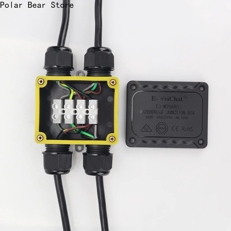 

Waterproof IP68 Junction Box Outdoor 4 Way Enclosure Block Electrical Cable Connecting Line Protection for Wiring Accessories