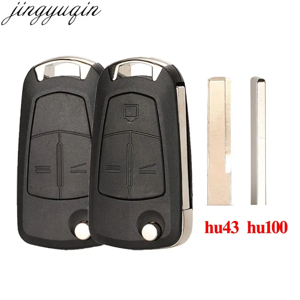 Jingyuqin 10pcs 2/3B Flip Remote Key 433MHZ PCF7941/7946 For Opel/Vauxhall Astra H 2004-2009 Zafira B 2005-2013 Corsa D Vectra C