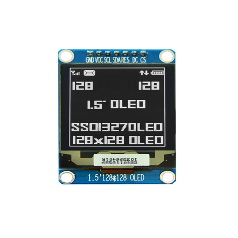 1.5 Inch OLED Module 128x128P Resolution SSD1327 IIC SPI PM 7 Pin Portrait Material