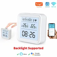 Tuya WIFI Temperature Humidity Sensor Indoor Hygrometer Thermometer Detector Smart Life Remote Control Support Alexa Google Home