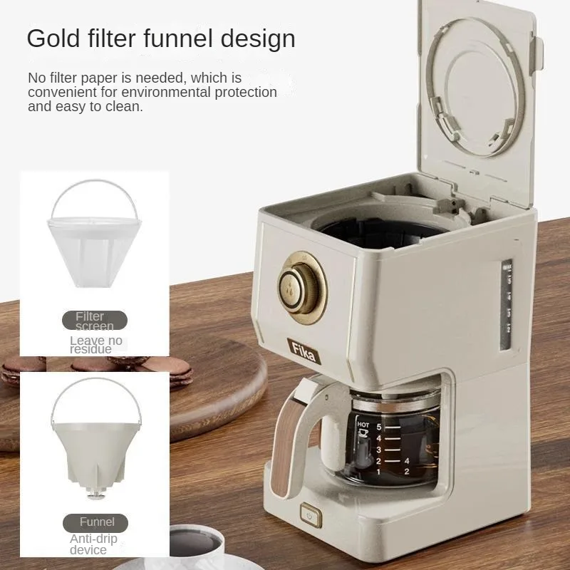Coffee Maker Anti-drip Analog Hand Brewing Keep Warm 35 Minutes 3 Levels of Concentration Adjustment Steam Coffee Maker