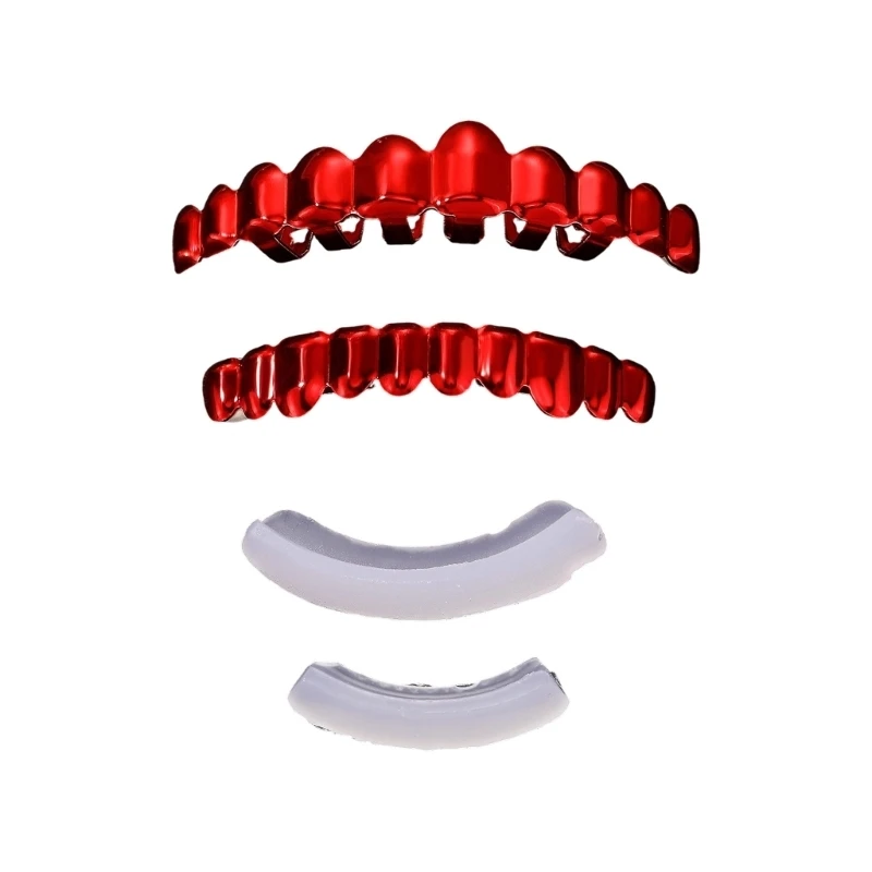 HXBF Pointed Tooth Cover Set with Upper and Lower Pieces for Costume Wear