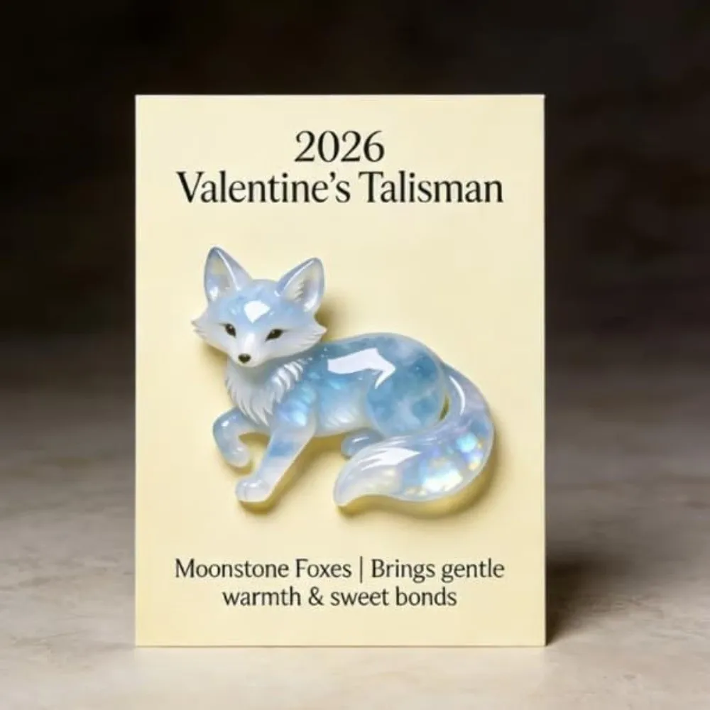 2D-Flat Hot With Card Lucky Crystal Fox Hand-Carved Mini Size Crystal Fox Figurine Lucky Crystal Figurine Decorative Gift