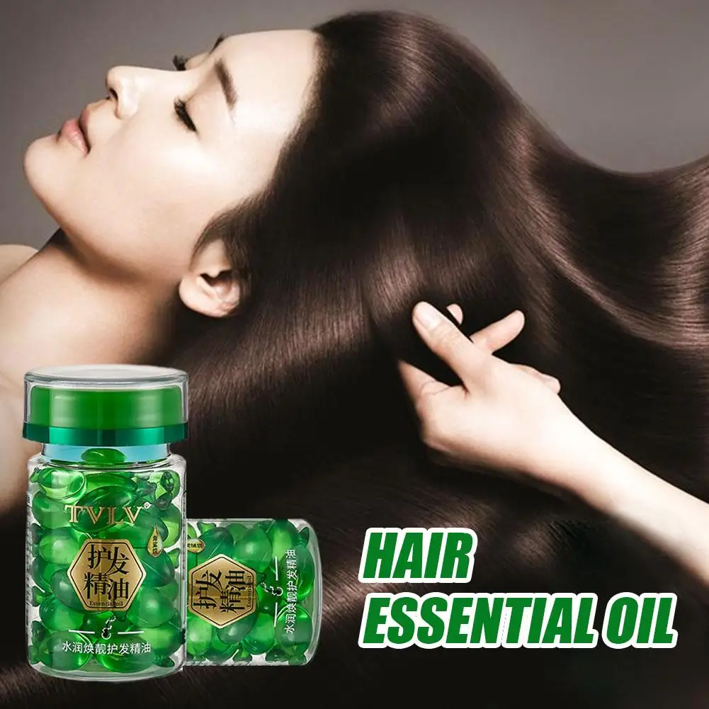 Hair Capsules Repairing Maltreated Frizzy Hair Silky Hair Essence Oil Moisturizing Smoothing Care Hair Products Nourishing Q7P8