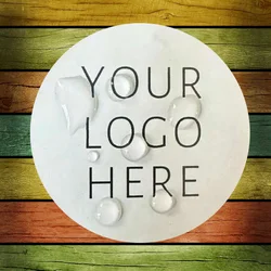 Custom logo PVC plastic paper waterproof, scratch-resistant, oil-proof wedding label, kraft paper holographic sticker
