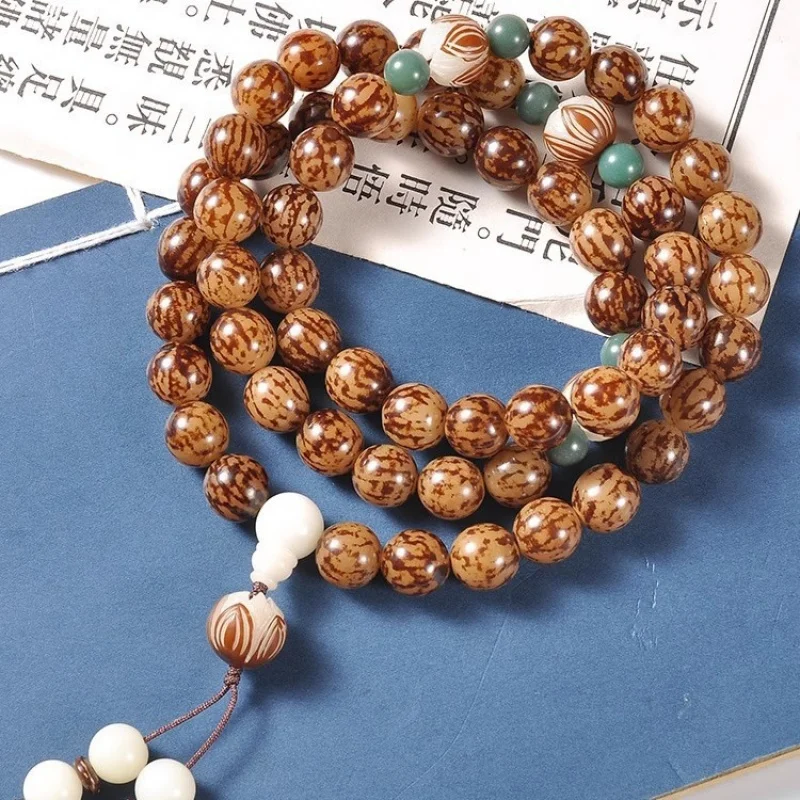 

Tiger Spot Bodhi Car Pendant Single Circle Handheld Hand Toy Collectables-Autograph Rosary Pliable Temperament Hand Toy Rosary B