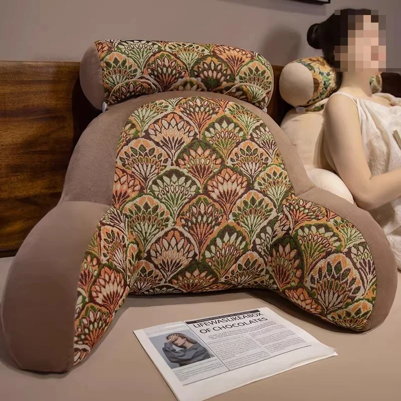 Back Cushion Reading in Bed To Protect Waist Removable and Washable Sitting for Long Time Without Tiring Waist Soft Padding