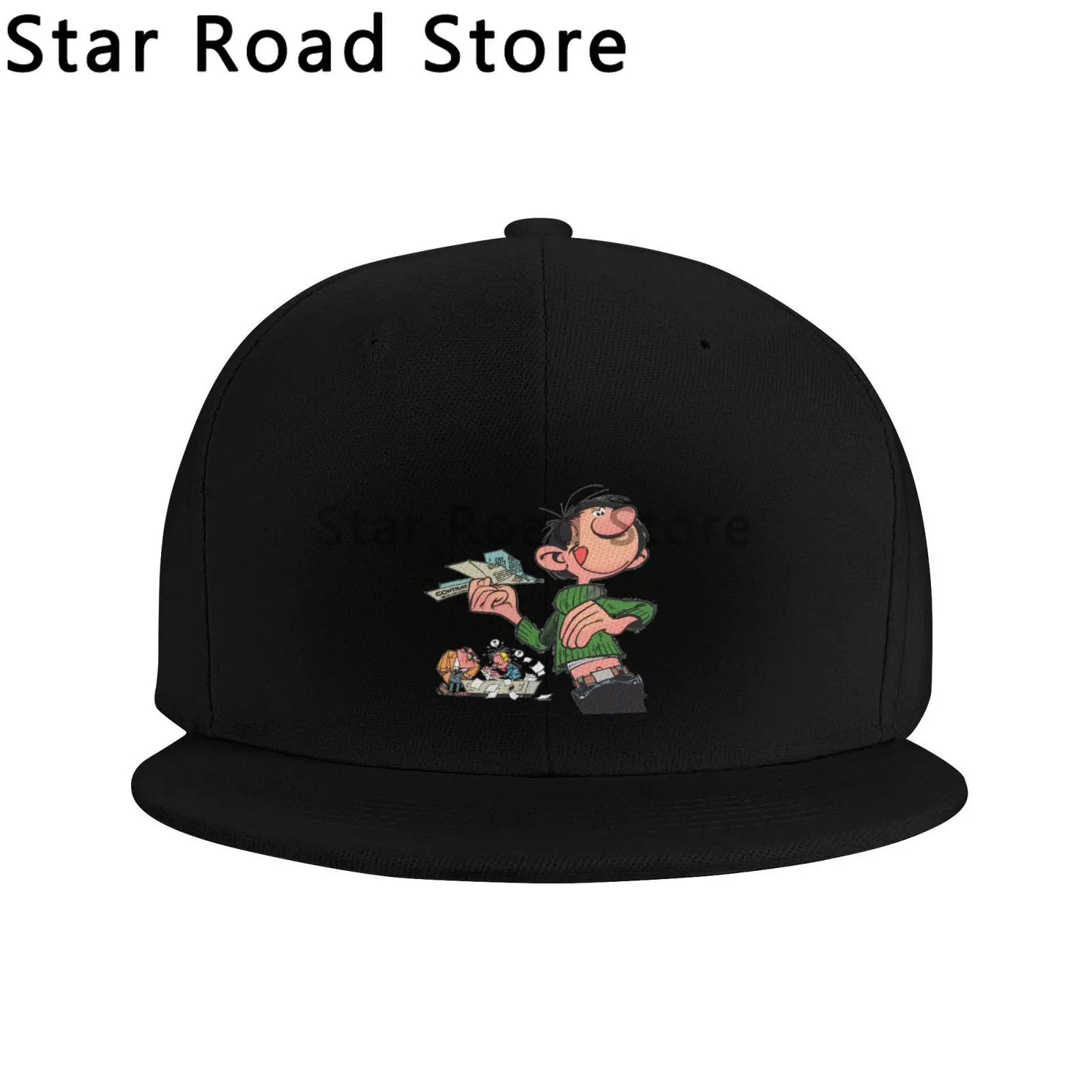 Cartoon Gaston Lagaffe in Car Gomer Goof Men Women Baseball Cap Distressed Denim Caps Hat Outdoor Activities Gift Sun Cap