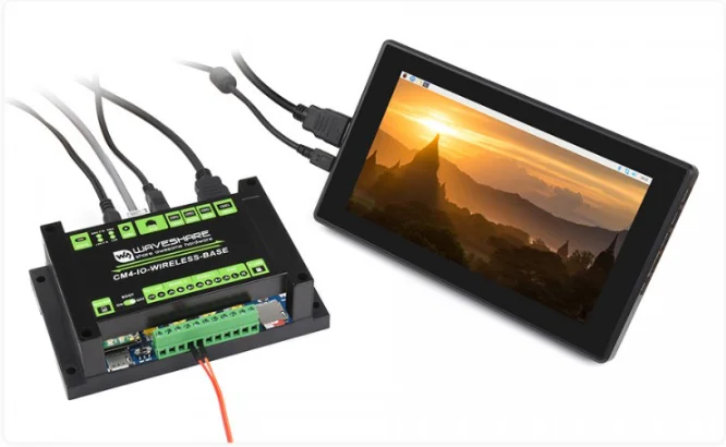 Pi CM4 Industrial IoT Development Board Wireless Expansion Module Edge Computing Gateway DIN Rail Mount Rugged Design
