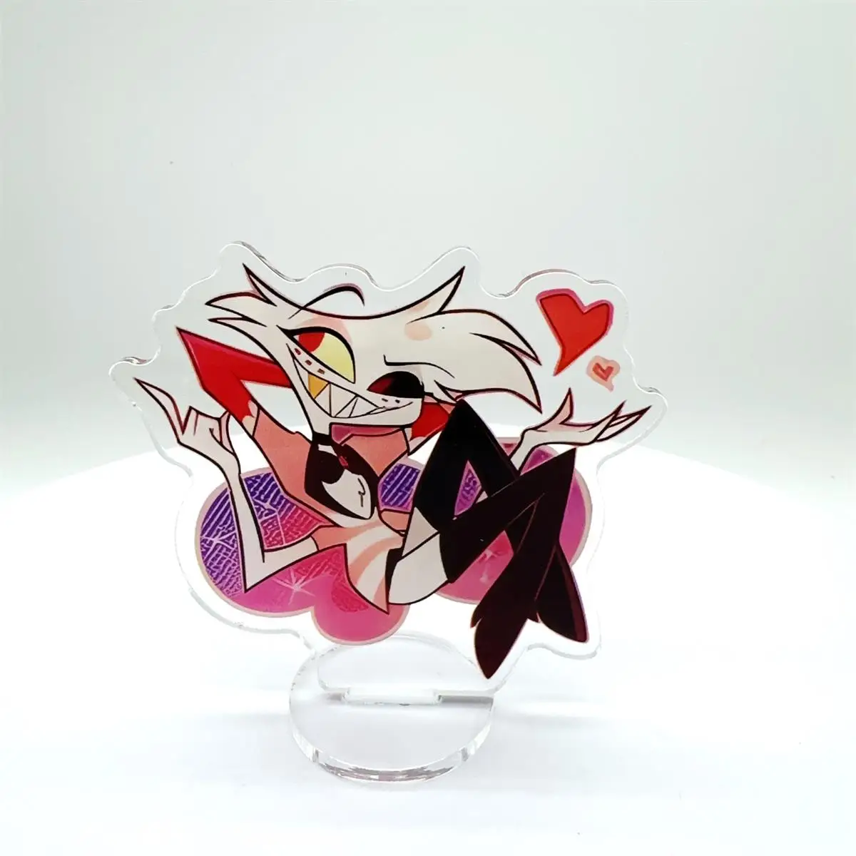 Anime Derivative Products Acrylic Stand Hazbin Hotel Character Personage Ornament Alastor Lucifer Collection Keychain 2Pc