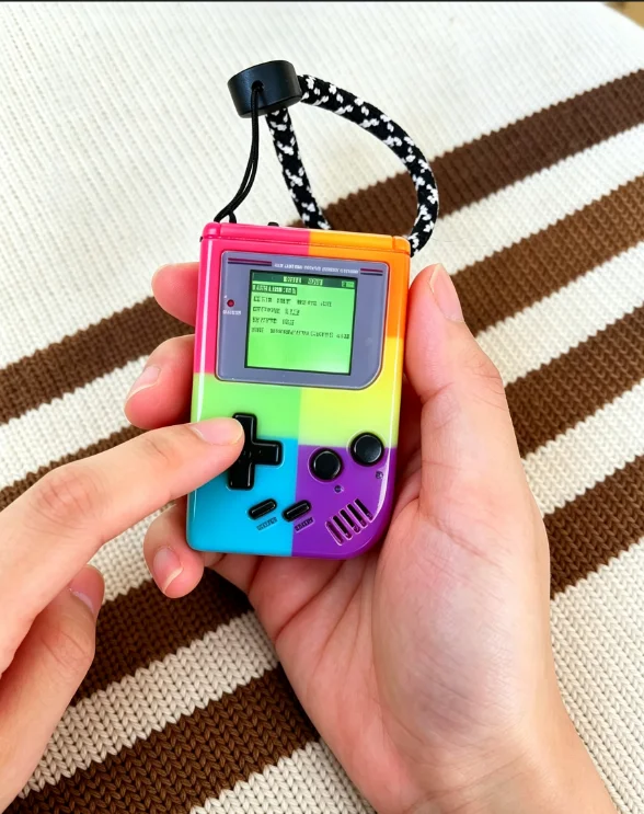 for Super Mini GB Micro GameBoy Console Upgraded Version, Portable GameBoy Key Fob Handheld Game Console Custom Gift for Boys