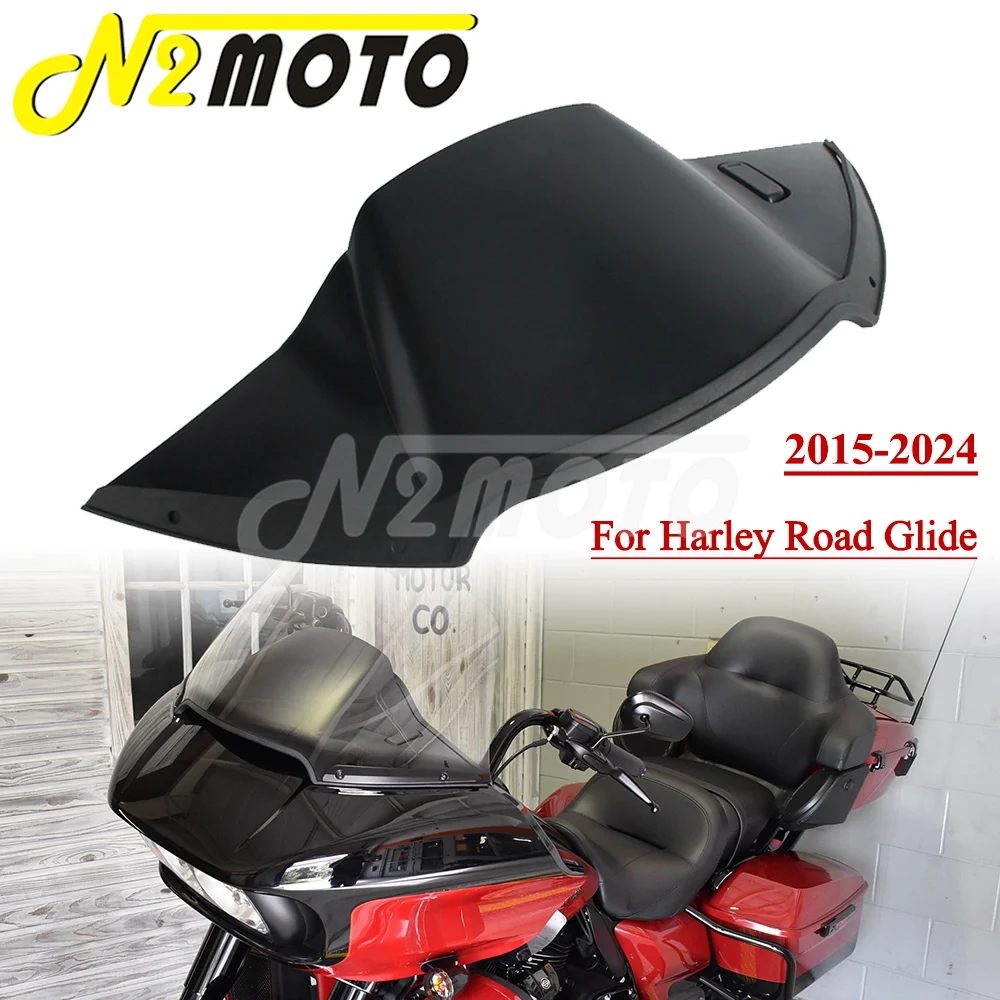 Plastic Front Top Air Duct Baffle Cover Fairing W/ On Off Switch Actuator For Harley Road Glide 2015-24 FLTRT FLTRX FLTRU FLTRK