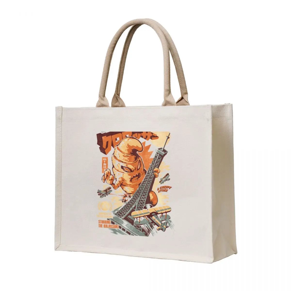 

The Kaijussant Tote Bag reusable grocery bags Canvas supermarket folding bag