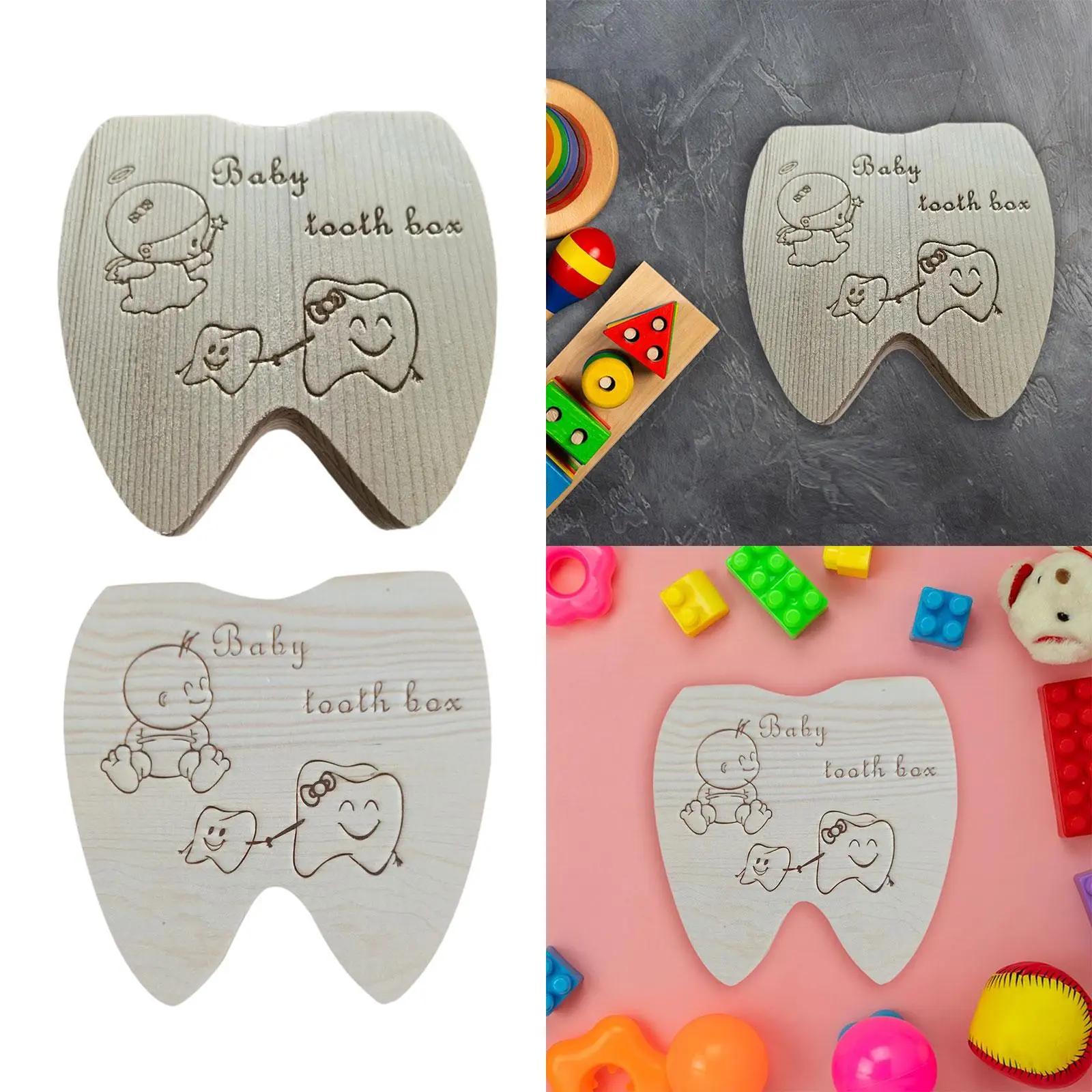 

Деревянный ящик для хранения зубов, ящик, ящик для потерянного хранения, многоцелевой детский ящик