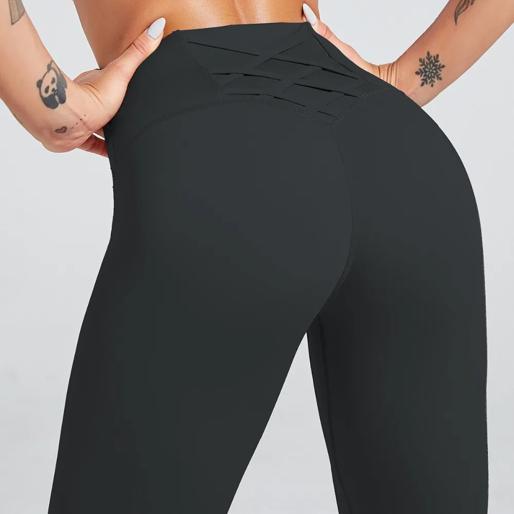 Mallas de entrenamiento para correr con Control de barriga para mujer, Leggings Push Up deportivos de Yoga, Fitness, sin costuras, Jegging de cintura alta