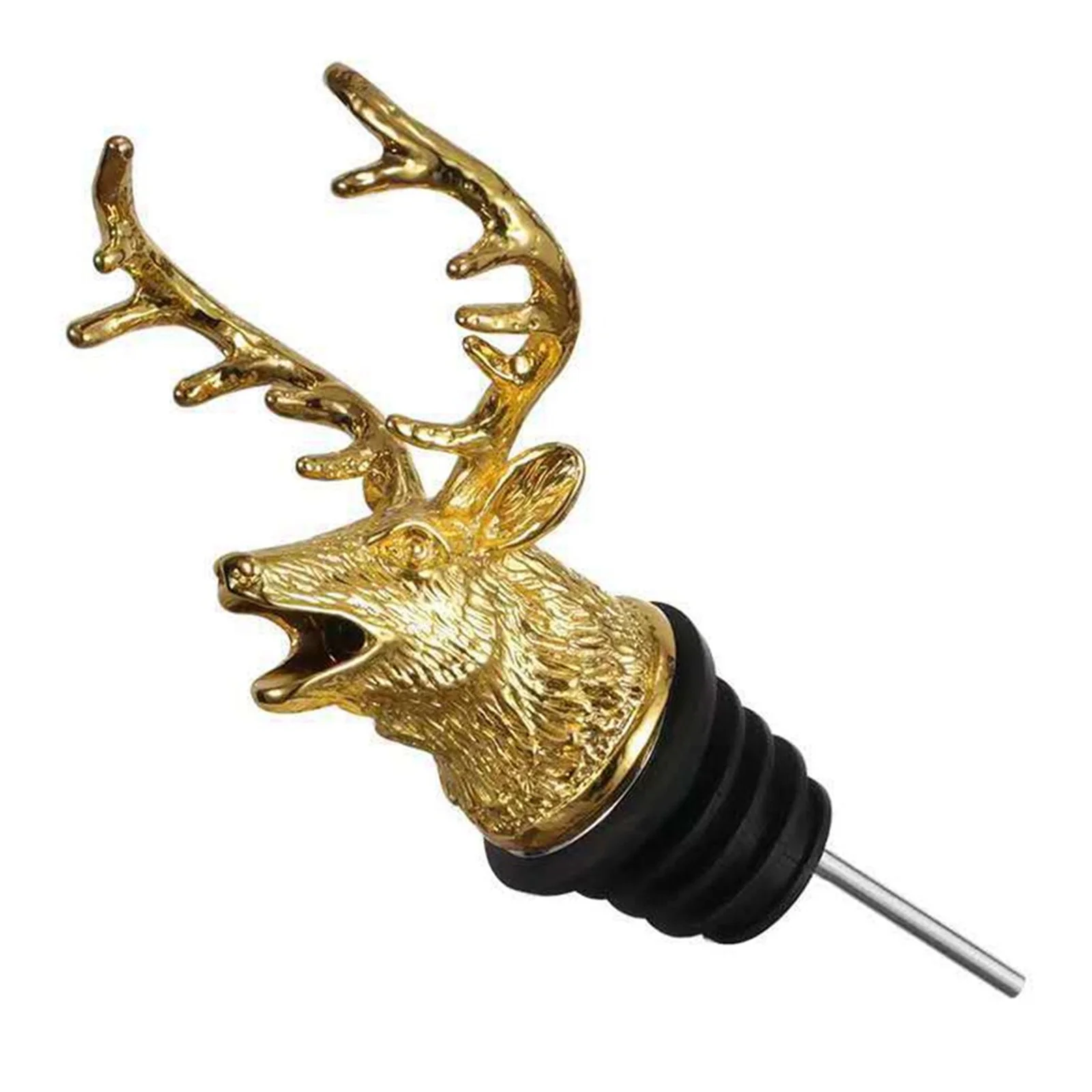 Wine Mouth Animal Pourer Wine Pourer Zinc Alloy + Silica Gel Gold/silver Good Sealing Good Toughness Brand New