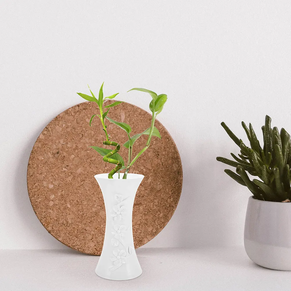 

3Pcs Floral Vase Plastic Minimalist Flower Container Home Decor Dried Flower Vase Table Centerpiece Plastic Vases for Flowers