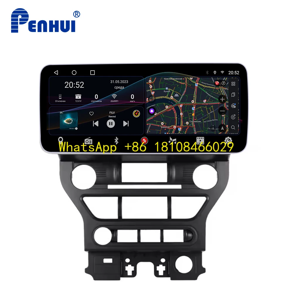 

Penhui Hi-Fi 12.3 Inch Car DVD for Ford Mustang 2015-2020 DSP Multimedia Player Android 10.0 CarPlay 2 Din