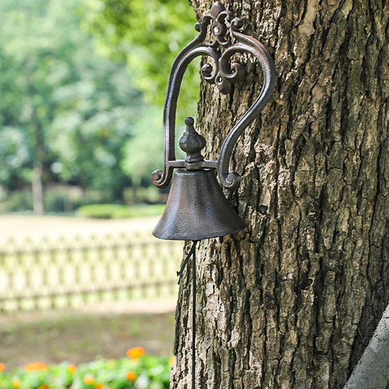 

Винтажный коричневый железный дверной звонок в скандинавском стиле для сада и крыльца