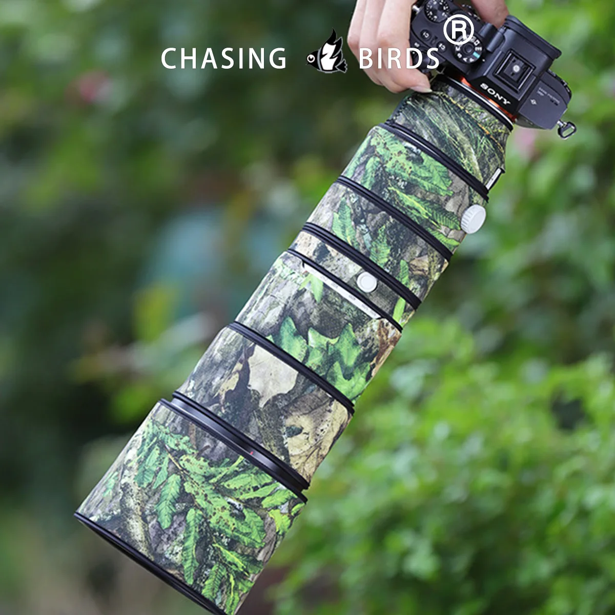 CHASING BIRDS camouflage lens coat for Sony 200-600 mm GM OSS waterproof and rainproof lens protective cover SEL 200600 lens bag