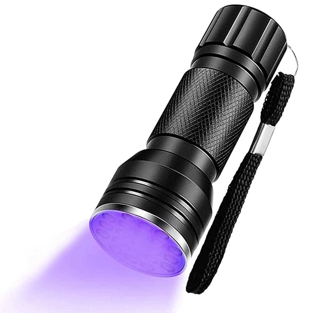 UV Black Light Flashlight 21 LED Flashlight Detector for Dog Pet Urine Handheld UV Black Light Torch for Stains