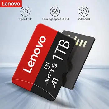 Yeni Lenovo hafıza kartı 128GB mikro kart sınıf 10 512GB 256GB SD/TF Flash kart ücretsiz SD adaptörü için MobilePhone bilgisayar kamera