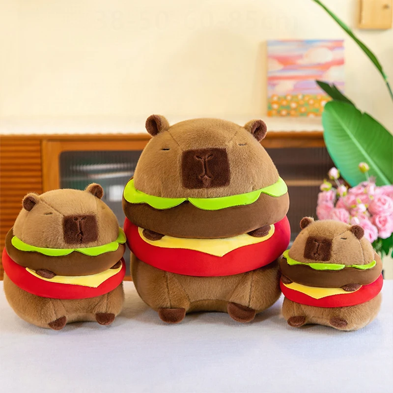 

Kawaii Capybara Plush Toy Stuffed Doll Cute Hamster Capy Animal Sleep Comforter Gift for Kids Birthday Xmas Present