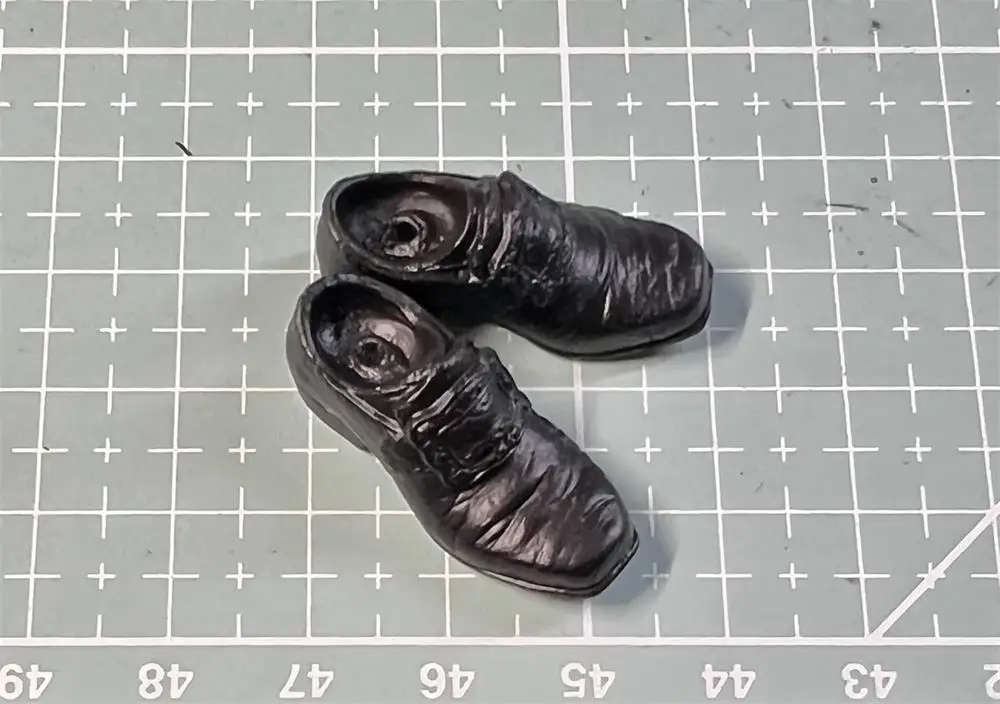 

1/12th 3ATOYS Mini Toys Model Black Solid Shoe Boot PVC Material For 6" DAM Ant Action Figure Collect Fans DIY