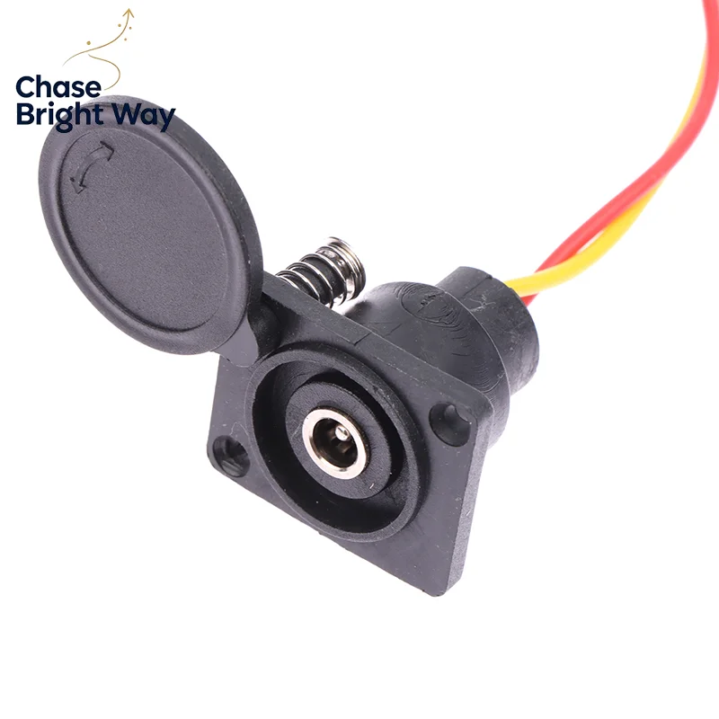 Electric Bicycle Charging Head Lithium Battery Output Line Round Male And Female Base DC2.1*2.5 Charger Plug Socket