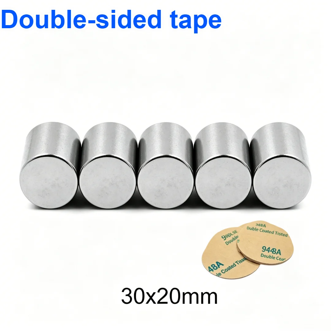 Super Strong Cylinder Round Magnets 20x20 30x20 40x30mm Multi Sizes Neodymium Magnets For Fridge Office DIY Handcraft view 3